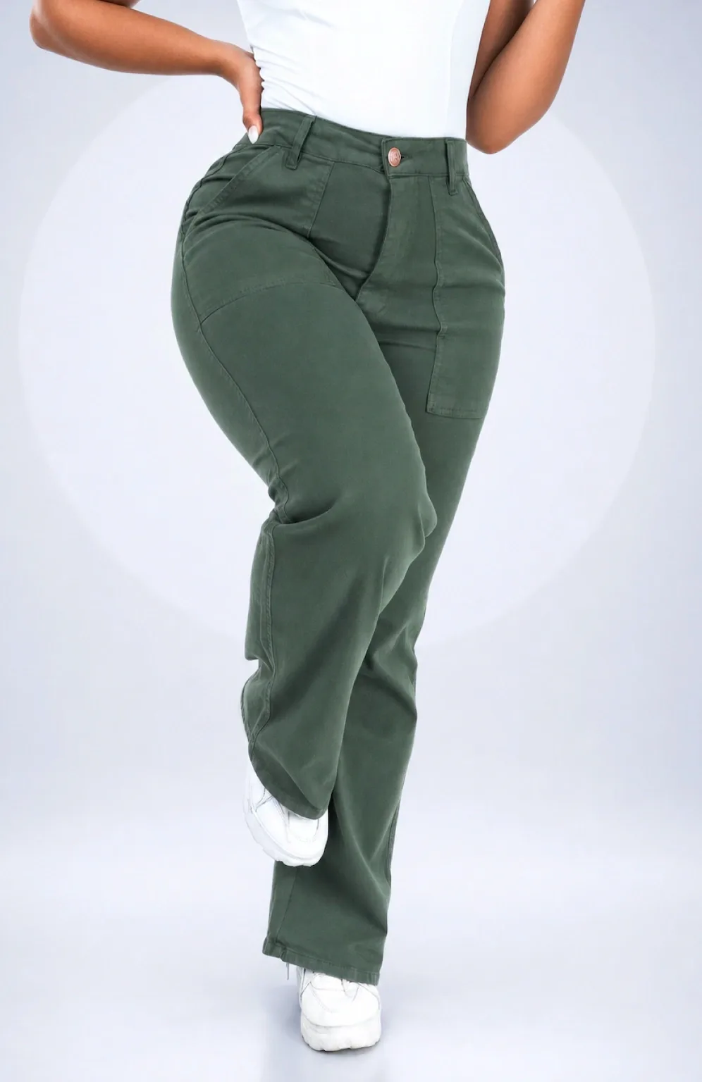 CALÇA FEMININA - WIDE LEG VERDE