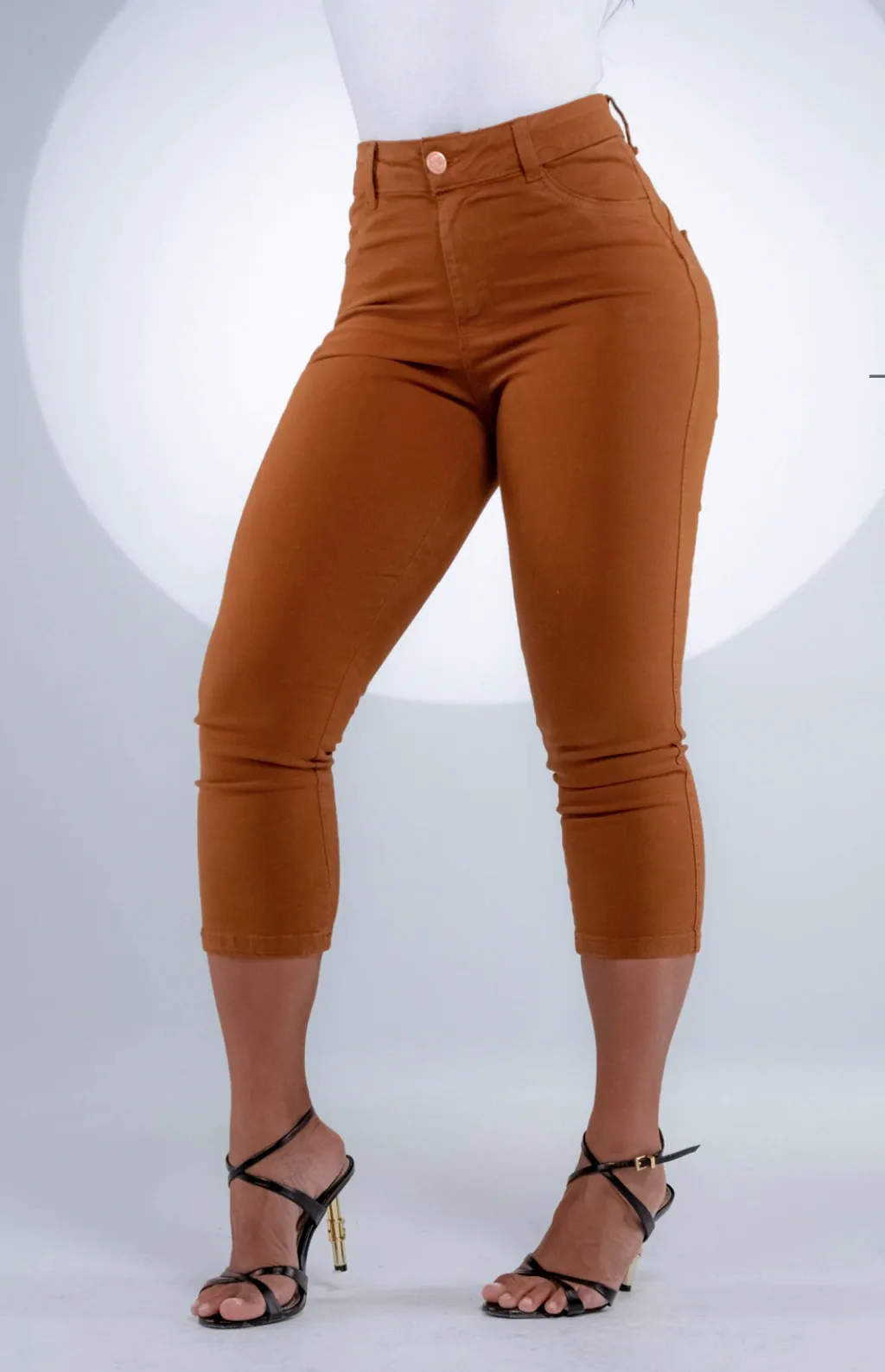 CALÇA JEANS FEMININA - CAPRI TERRACOTA