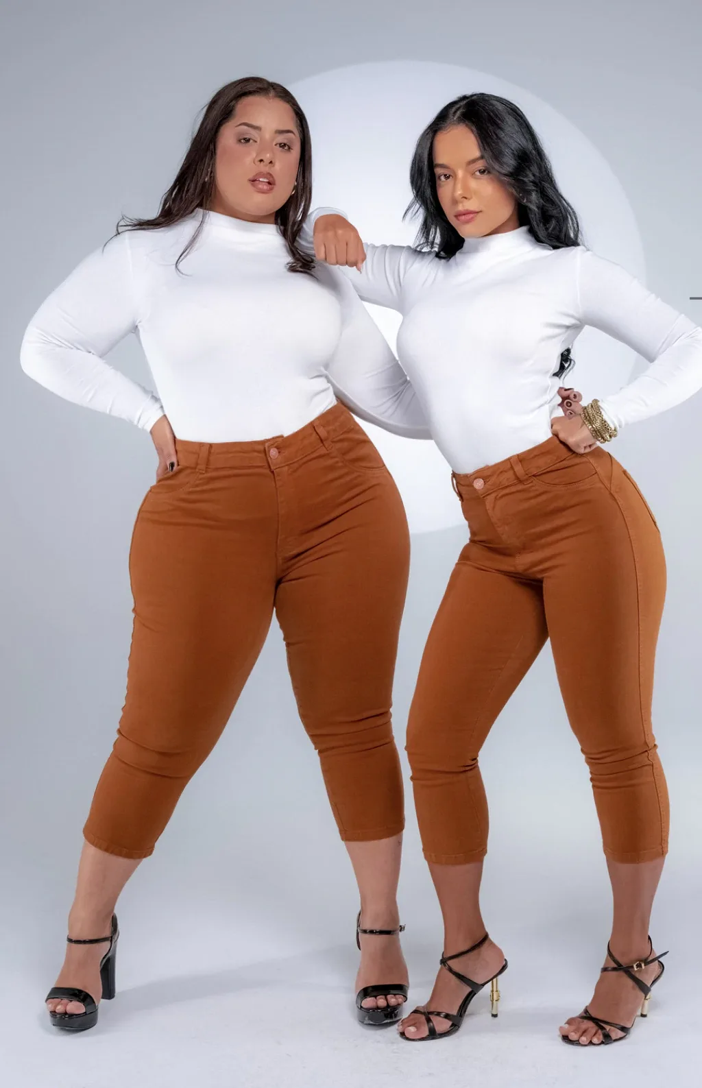 CALÇA JEANS FEMININA - CAPRI TERRACOTA