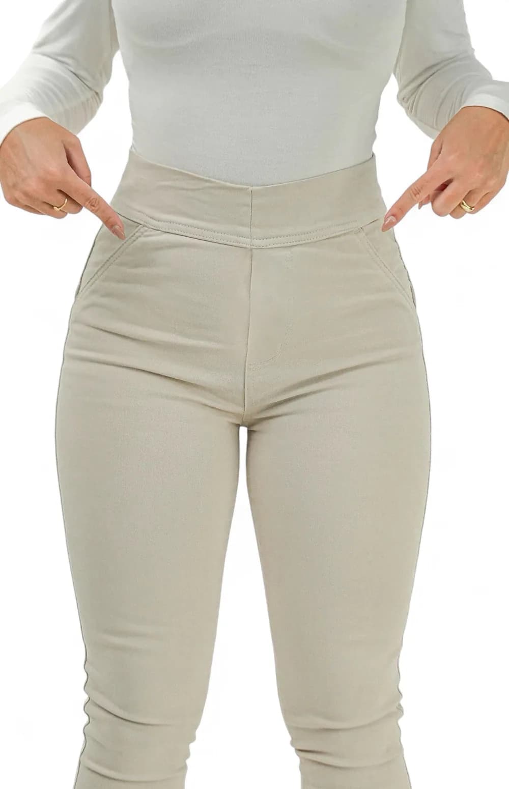 CALÇA JEANS FEMININA - EXTREME POWER COMFY NUDE