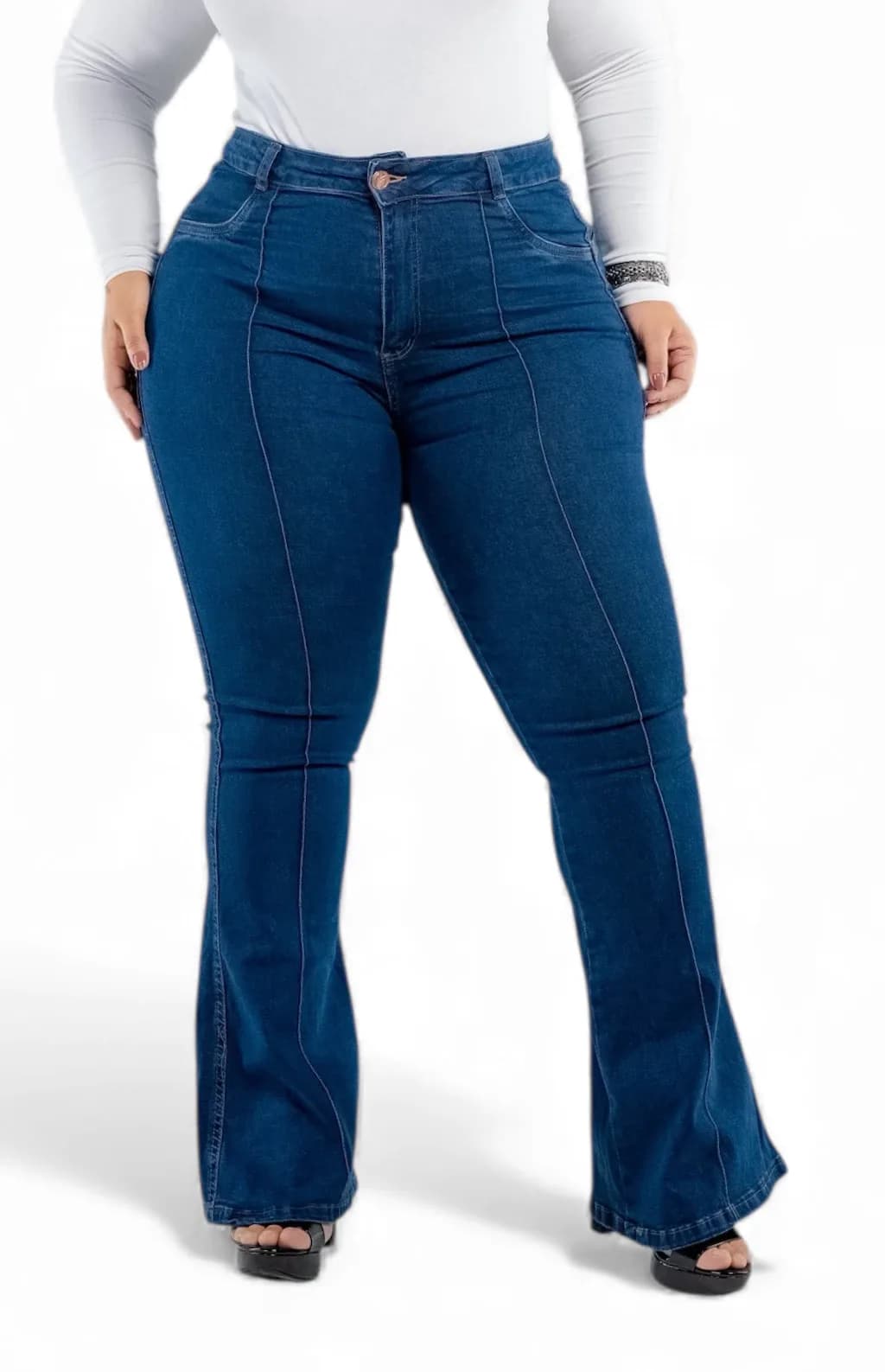 CALÇA JEANS FEMININA - FLARE ELEGANCE