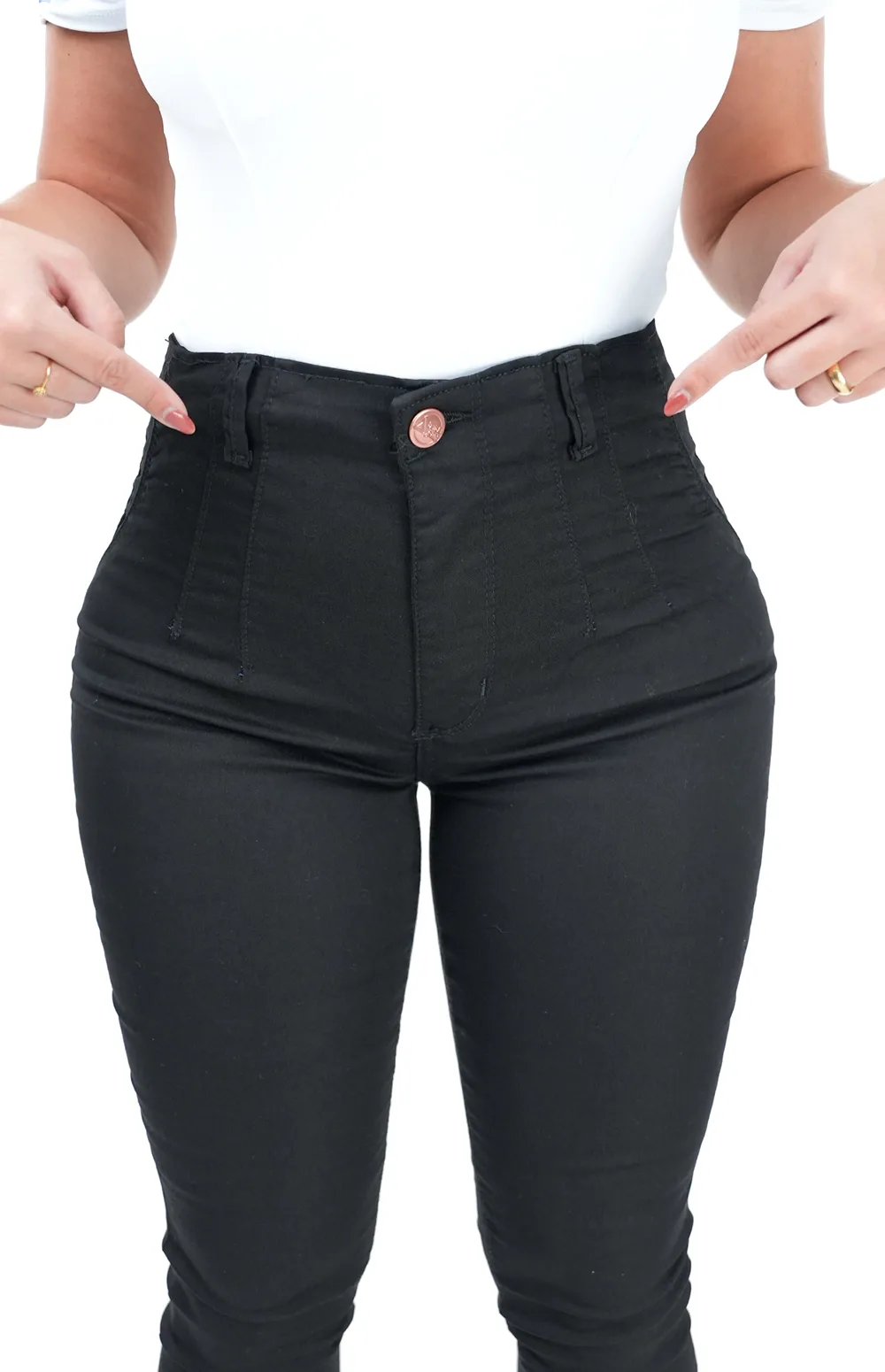 CALÇA JEANS FEMININA - HIPER MODELADORA CURVES PRETA