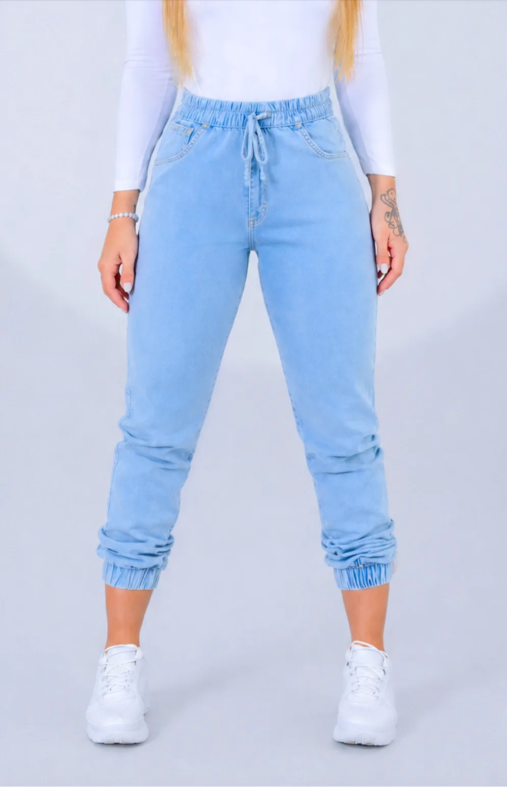 CALÇA JEANS FEMININA - JOGGER PISCINE