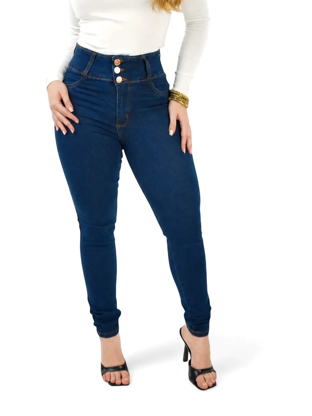 CALÇA JEANS FEMININA - SKINNY TRIMODELADORA