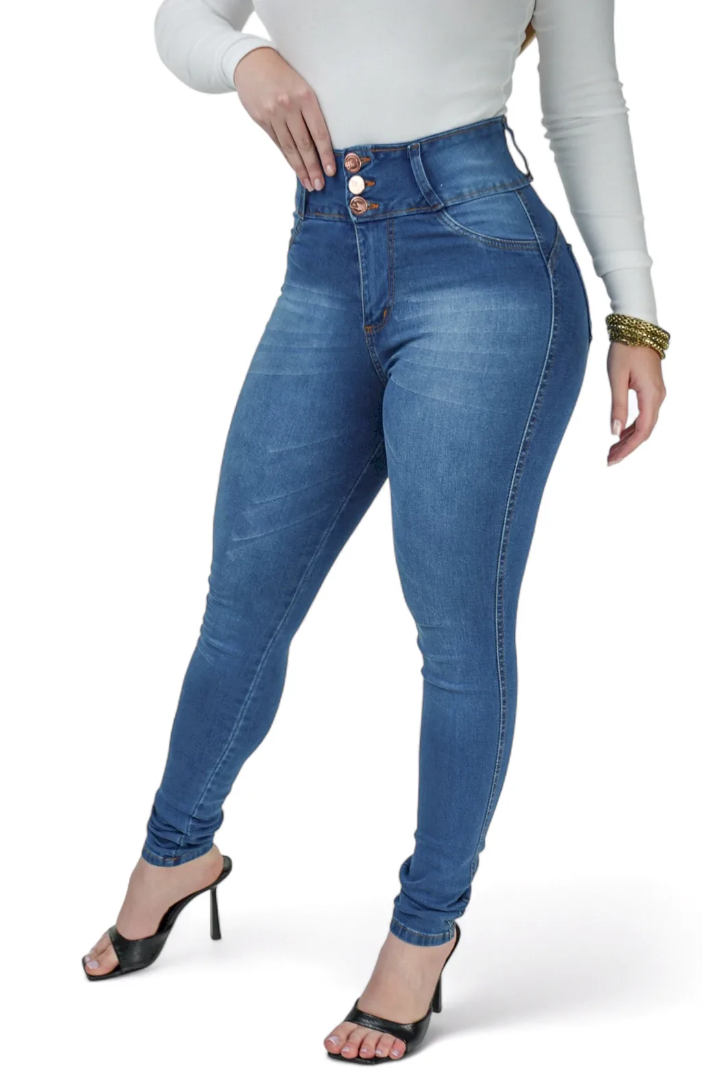 CALÇA JEANS FEMININA - SKINNY TRIMODELADORA SKY