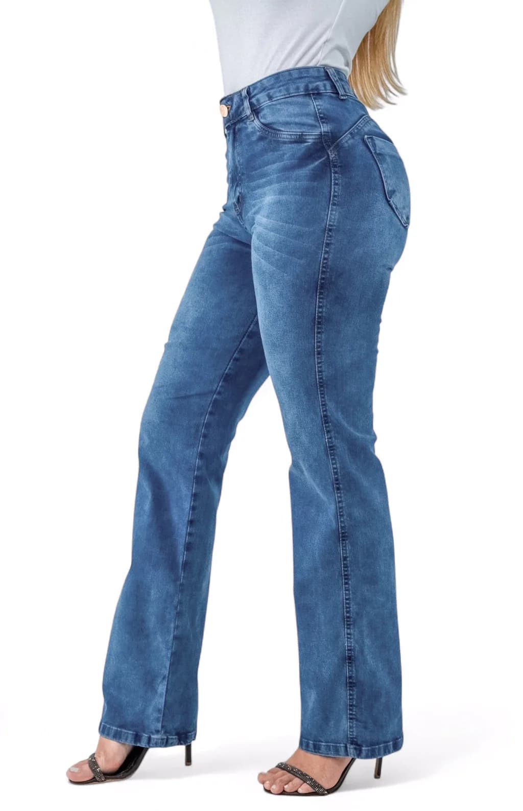 CALÇA JEANS FEMININA - WIDE LEG LAZULLI