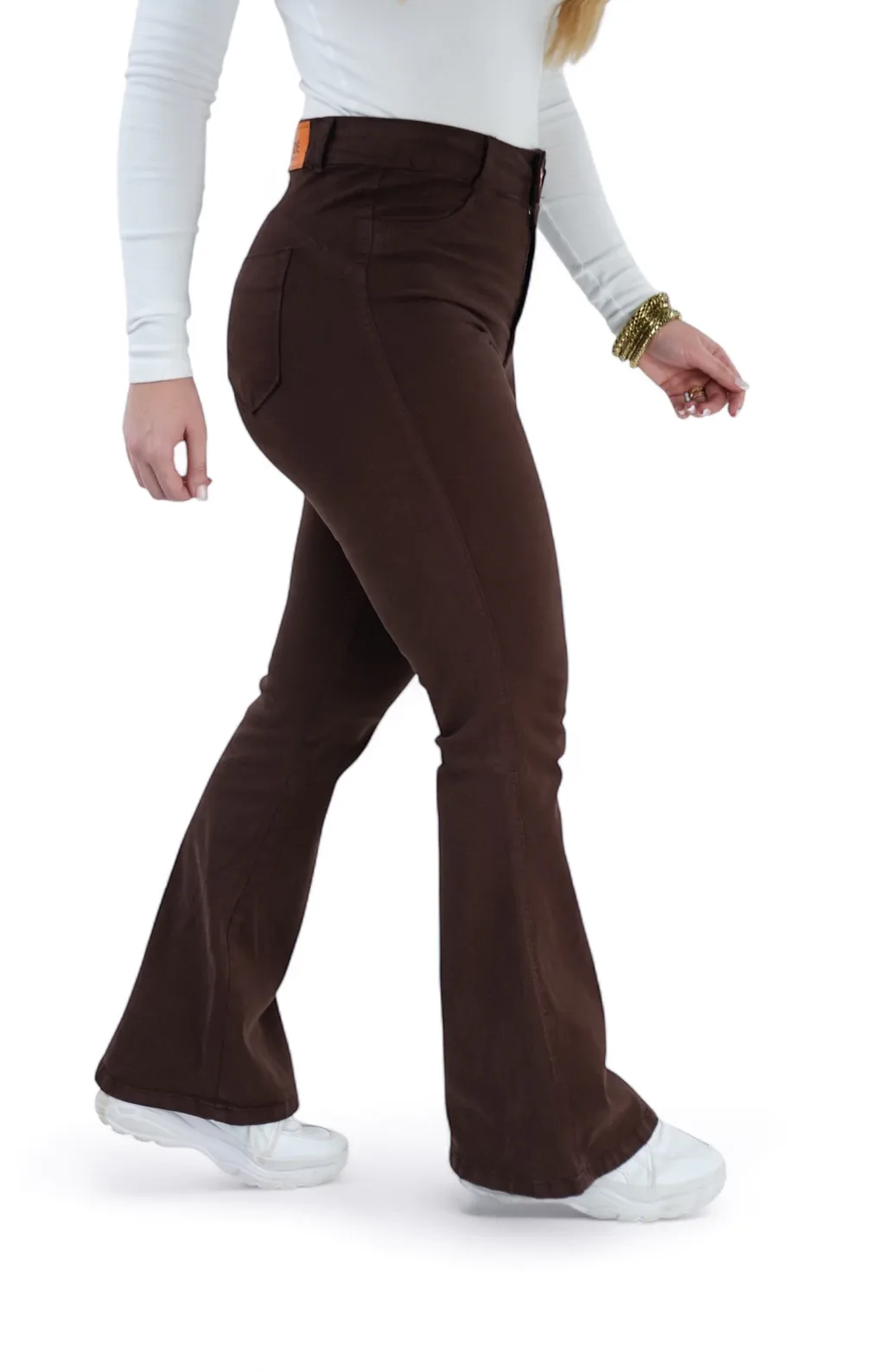 CALÇA JEANS PARA BAIXINHAS - FLARE COFFEE