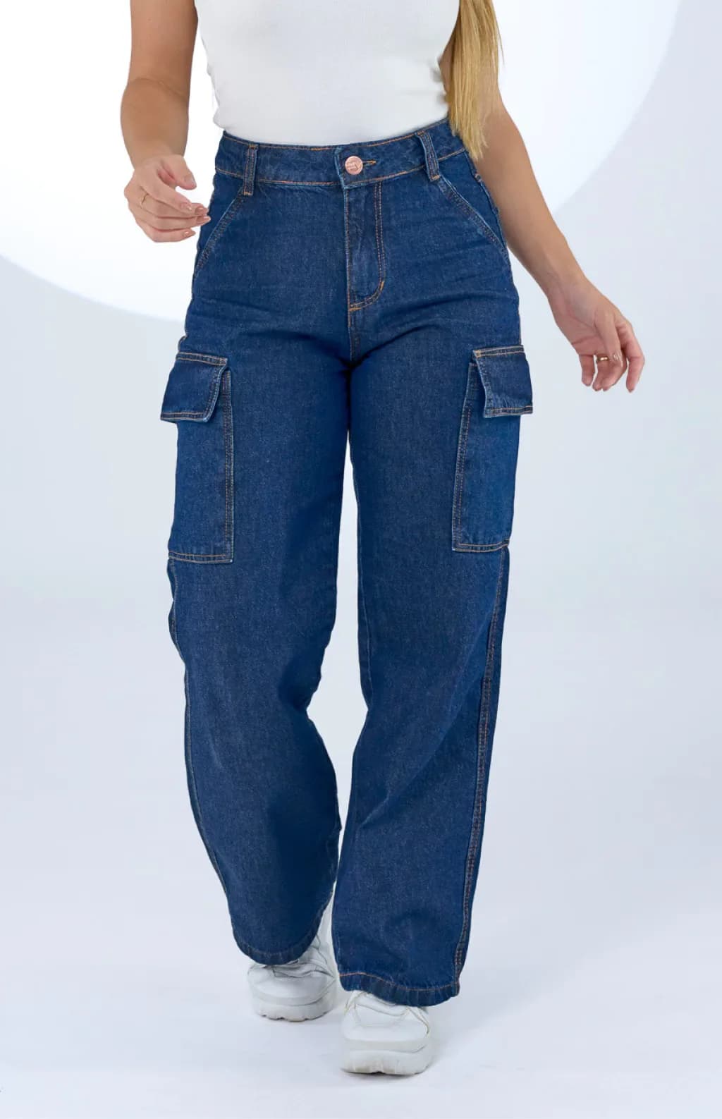 CALÇA JEANS PARA BAIXINHAS - WIDE LEG CARGO CLASSIC