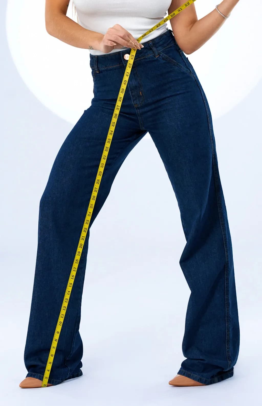 CALÇA JEANS PARA MULHERES ALTAS - WIDE LEG CLASSIC