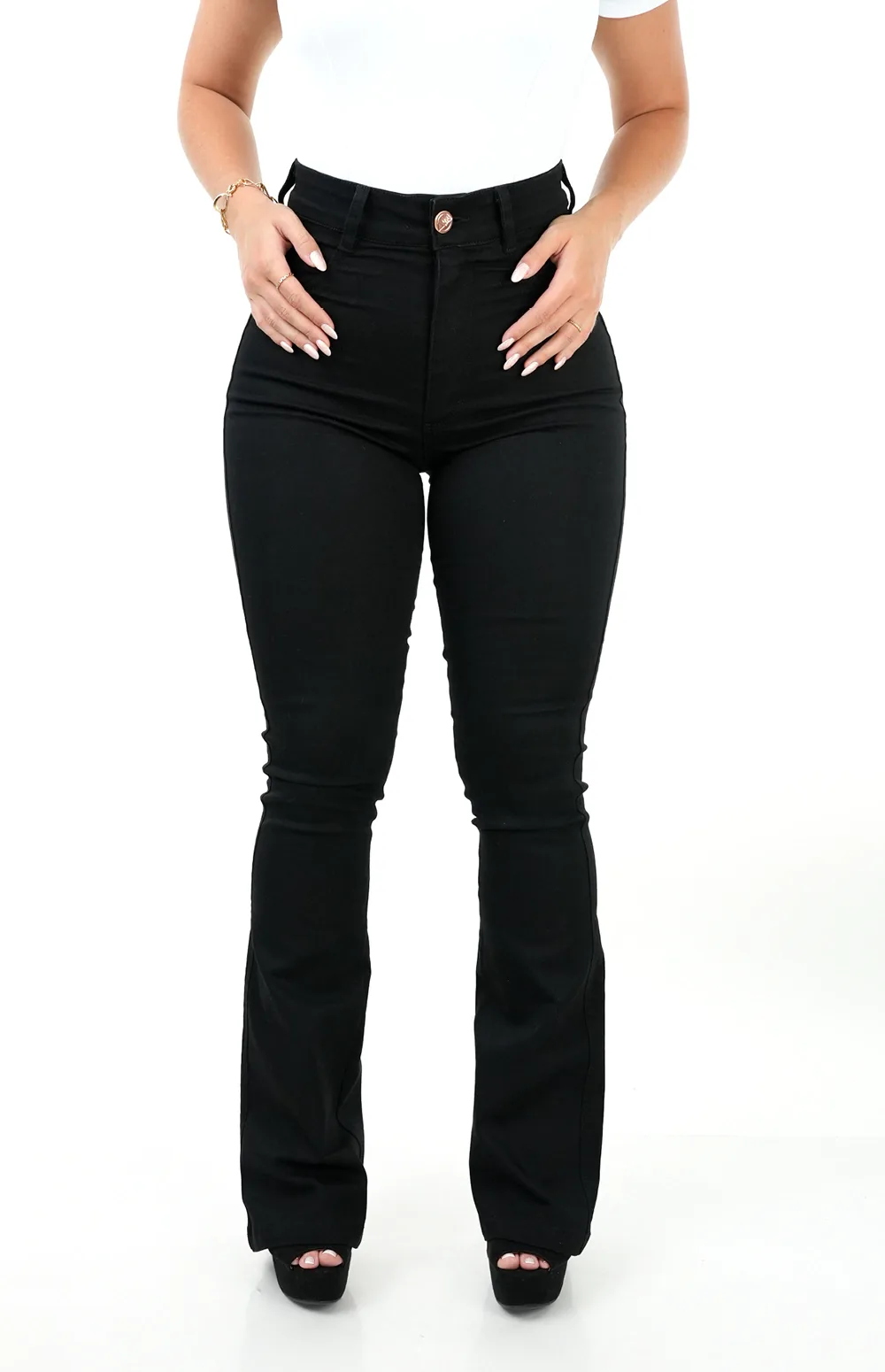 CALÇA JEANS PLUS SIZE - EXTREME POWER COMFY PRETA
