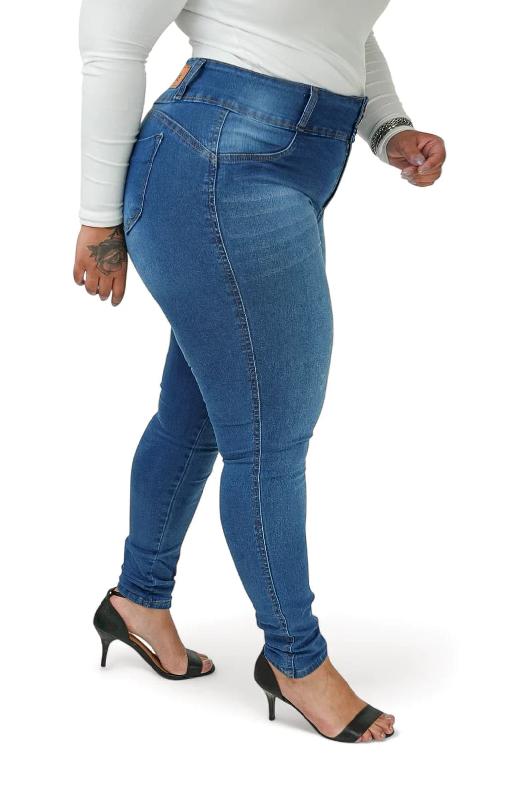 CALÇA JEANS PLUS SIZE - SKINNY TRIMODELADORA SKY