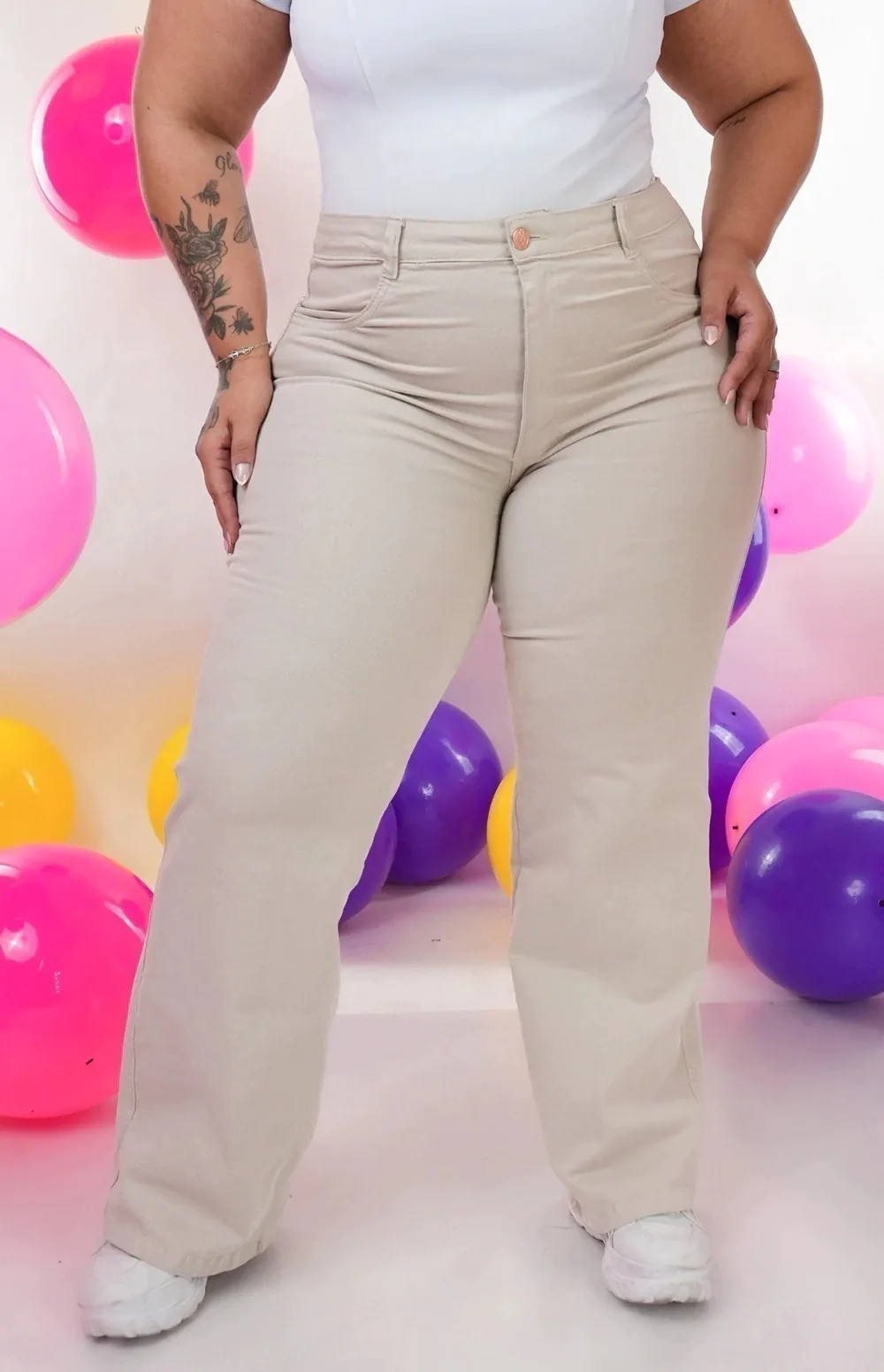CALÇA PLUS SIZE - WIDE LEG